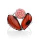 Fashionable Amber And Spiny Oyster Shell Cuff Bracelet, image 