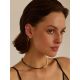 Lustrous Amber Stud Chain Ear Cuff The Palazzo, image , picture 3
