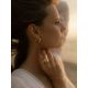 Chunky Gold Plated Silver Loop Earrings The Liquid, image , picture 3