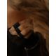 Wide Black Beaded Ring The Link, Ring Size: 5 / 15.5, image , picture 3