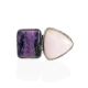 Designer Cocktail Ring With Charoite And Aragonite The Bella Terra, Ring Size: Adjustable, image , picture 4