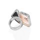 Bold Geometric Design Ring With Charoite And Aragonite The Bella Terra, Ring Size: Adjustable, image , picture 4