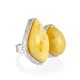 Nature-Inspired Amber Ring The Bella Terra, Ring Size: Adjustable, image 