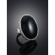 Dramatic Black Agate Ring The Bella Terra, Ring Size: Adjustable, image , picture 2