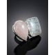 Ultra Chic Adjustable Ring With Pink Quartz And Natrolite The Bella Terra, Ring Size: Adjustable, image , picture 2