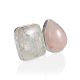Ultra Chic Adjustable Ring With Pink Quartz And Natrolite The Bella Terra, Ring Size: Adjustable, image 