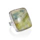 Nature-Inspired Cocktail Ring With Vesuvianite And Violane The Bella Terra, Ring Size: Adjustable, image 
