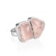 Gorgeous Pink Quartz Cocktail Ring The Bella Terra, Ring Size: Adjustable, image 