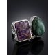 Designer Charoite And Seraphinite Cocktail Ring The Bella Terra, Ring Size: Adjustable, image , picture 2