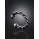 Stylish Blackened Silver Ear Cuff The Liquid Collection, image , picture 2