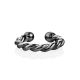 Stylish Blackened Silver Ear Cuff The Liquid Collection, image , picture 3