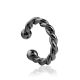 Stylish Blackened Silver Ear Cuff The Liquid Collection, image 