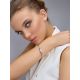 White Gold Bangle Bracelet With Crystals, image , picture 5