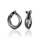Blackened Silver Hoop Earrings The ICONIC, image 