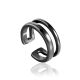 Minimalist Design Blackened Silver Cuff Earring The ICONIC, image 