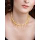 Honey Amber Choker Necklace With Gilded Chains The Palazzo, image , picture 4