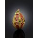 Fabulous Enamel Egg-Shaped Pendant With Multicolor Crystals The Romanov, image , picture 2