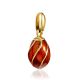 Tiny Gilded Egg Pendant With Red Enamel The Romanov, image , picture 4