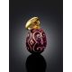 Arabesque Motif Cherry Red Enamel Egg Pendant The Romanov, image , picture 2