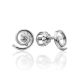 Glossy Cut Out Design Stud Earrings, image 