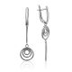 Geometric Design Mismatched Dangle Earrings, image 