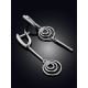 Geometric Design Mismatched Dangle Earrings, image , picture 2