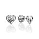 Cut Out Design Heart Shaped Stud Earrings, image 