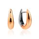 Elegant Bicolor Hoop Earrings, image 