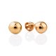 Shiny Gilded Silver Stud Earrings, image 