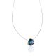 Minimalist Invisible Line Necklace With Blue Topaz Stone, Length: 42, image , picture 4