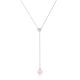 Ultra Feminine Y-Necklace With Quartz Pendant, Length: 45, image 