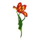 Stunning Tulip Flower Enamel Brooch, image 