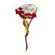 Designer Red Rowan Brooch, image 