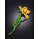 Fabulous Tulip Flower Enamel Brooch, image , picture 2