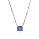Glistening Blue Crystal Pendant Necklace, image 