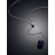 Chic Lariat Necklace With Deep Purple Amethyst, Length: 50, image , picture 2