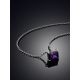 Deep Purple Crystal Pendant Necklace, image , picture 2