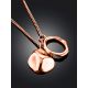 Stylish Rose Gold Plated Necklace The Liquid, image , picture 2