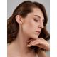 Shiny Gilded Silver Stud Earrings, image , picture 4