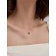 Minimalist Invisible Line Necklace With Blue Topaz Stone, Length: 42, image , picture 3