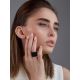 Wide Black Beaded Ring The Link, Ring Size: 5 / 15.5, image , picture 5