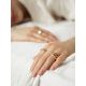 Spikelet Motif Rose Gold Plated Ring The Liquid, Ring Size: Adjustable, image , picture 3