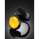 Dark Leather Amber Ring The Nefertiti, Ring Size: Adjustable, image , picture 2