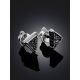 Shimmering Black Diamond Stud Earrings, image , picture 2