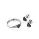 Geometric Design Black Diamond Ring, Ring Size: 6 / 16.5, image , picture 5
