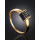 Minimalist Design Black Diamond Ring, Ring Size: 6.5 / 17, image , picture 2