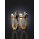 Snake Motif Diamond Earrings, image , picture 2