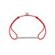 Stylish Red Lace Friendship Bracelet With Silver Charm, image 