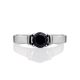 Minimalist Style Black Corundum Ring, Ring Size: 5.5 / 16, image , picture 3