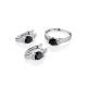 Minimalist Style Black Corundum Ring, Ring Size: 5.5 / 16, image , picture 4